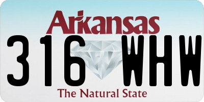AR license plate 316WHW