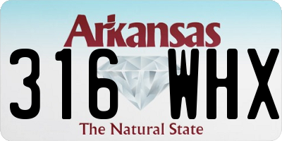 AR license plate 316WHX