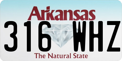 AR license plate 316WHZ