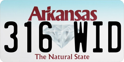 AR license plate 316WID