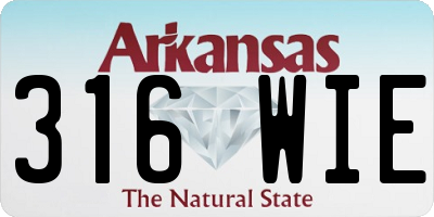 AR license plate 316WIE