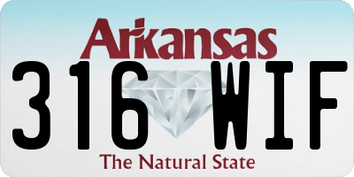AR license plate 316WIF