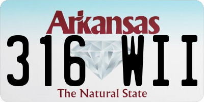 AR license plate 316WII