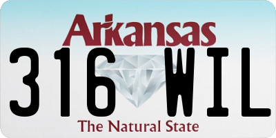 AR license plate 316WIL