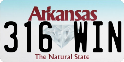 AR license plate 316WIN