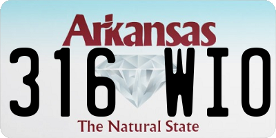 AR license plate 316WIO