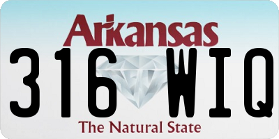 AR license plate 316WIQ