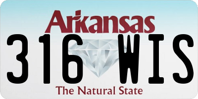 AR license plate 316WIS