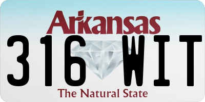 AR license plate 316WIT
