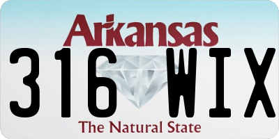 AR license plate 316WIX