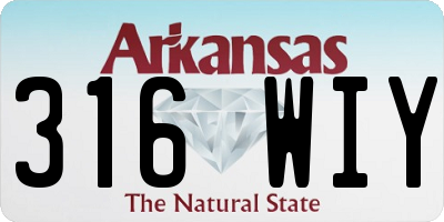 AR license plate 316WIY