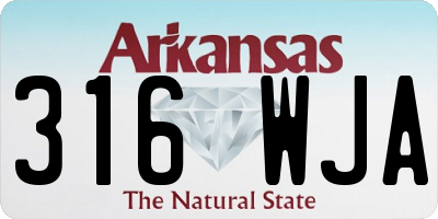 AR license plate 316WJA