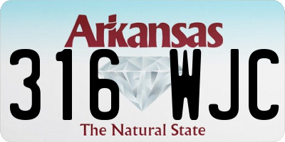 AR license plate 316WJC