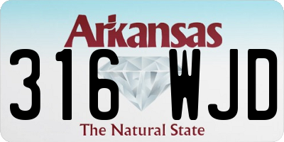 AR license plate 316WJD