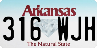 AR license plate 316WJH