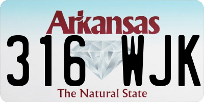 AR license plate 316WJK