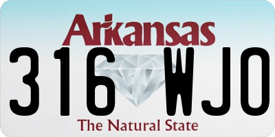 AR license plate 316WJO