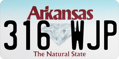 AR license plate 316WJP