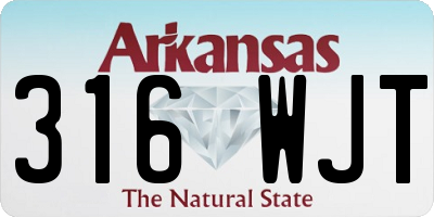 AR license plate 316WJT