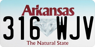 AR license plate 316WJV