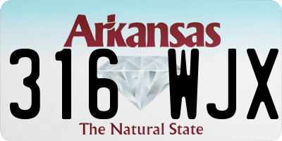 AR license plate 316WJX
