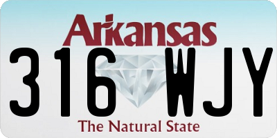 AR license plate 316WJY