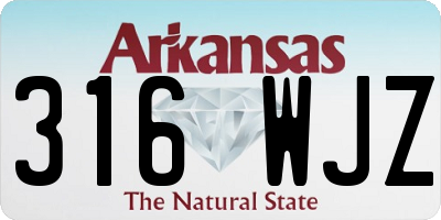 AR license plate 316WJZ