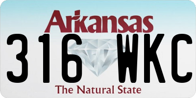 AR license plate 316WKC