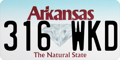 AR license plate 316WKD