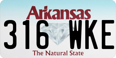 AR license plate 316WKE
