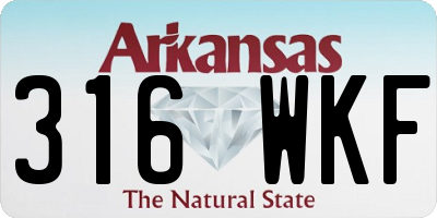 AR license plate 316WKF