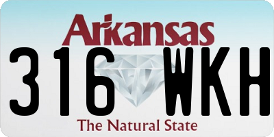 AR license plate 316WKH