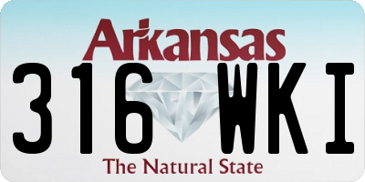 AR license plate 316WKI