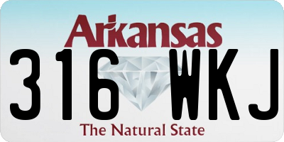 AR license plate 316WKJ