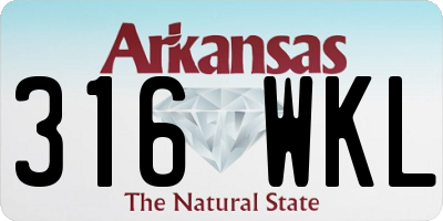 AR license plate 316WKL