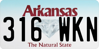 AR license plate 316WKN