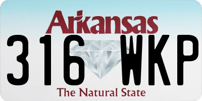 AR license plate 316WKP