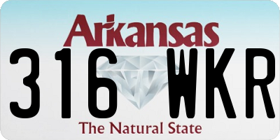 AR license plate 316WKR