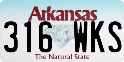 AR license plate 316WKS