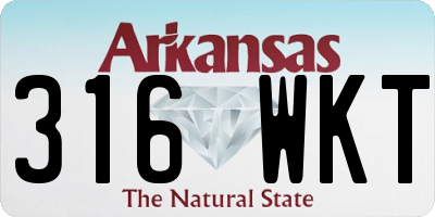 AR license plate 316WKT