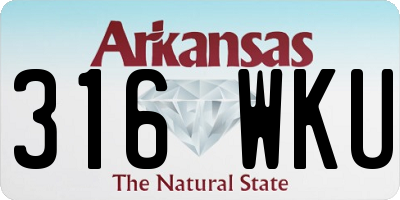 AR license plate 316WKU