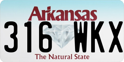 AR license plate 316WKX