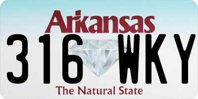 AR license plate 316WKY