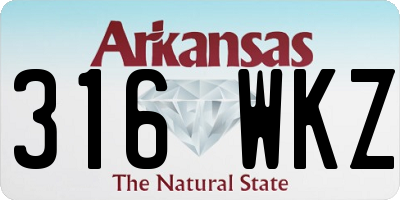 AR license plate 316WKZ