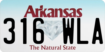 AR license plate 316WLA