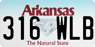 AR license plate 316WLB