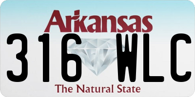 AR license plate 316WLC