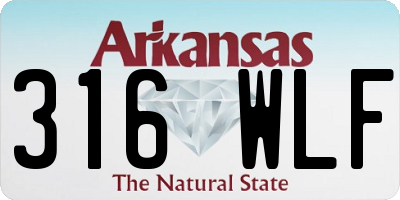 AR license plate 316WLF