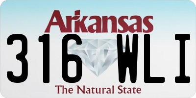 AR license plate 316WLI
