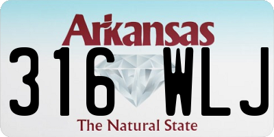 AR license plate 316WLJ